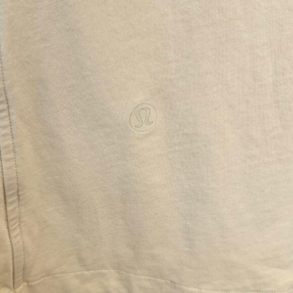 Lululemon Cotton Wrap-Front T-Shirt Dress Prosecco, Yellow, Stretch, Size 8 - Picture 3 of 7
